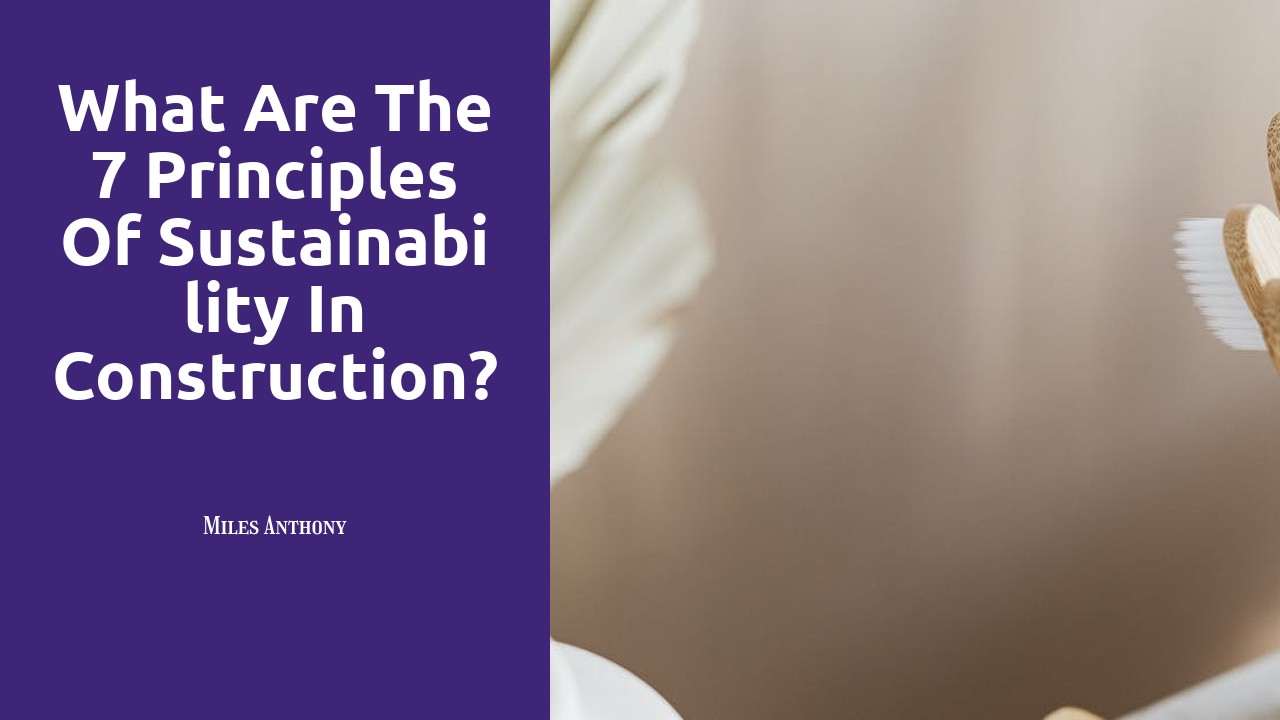 What are the 7 principles of sustainability in construction?
