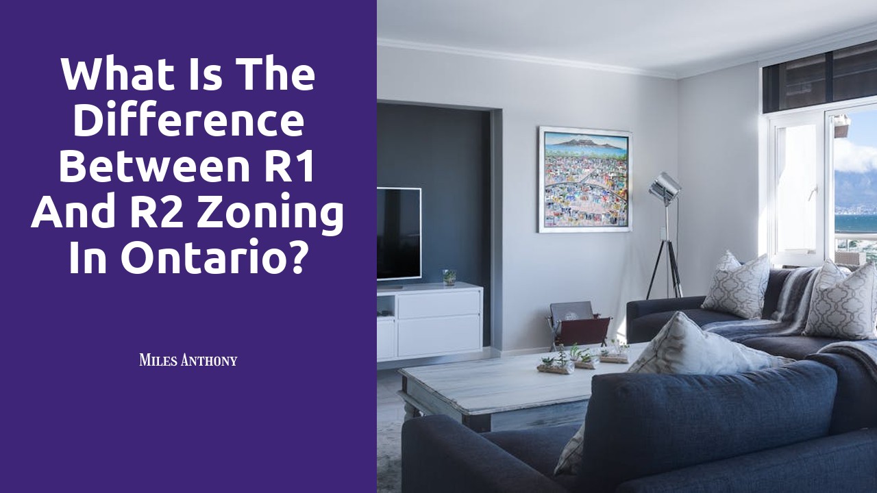 What is the difference between R1 and R2 zoning in Ontario?